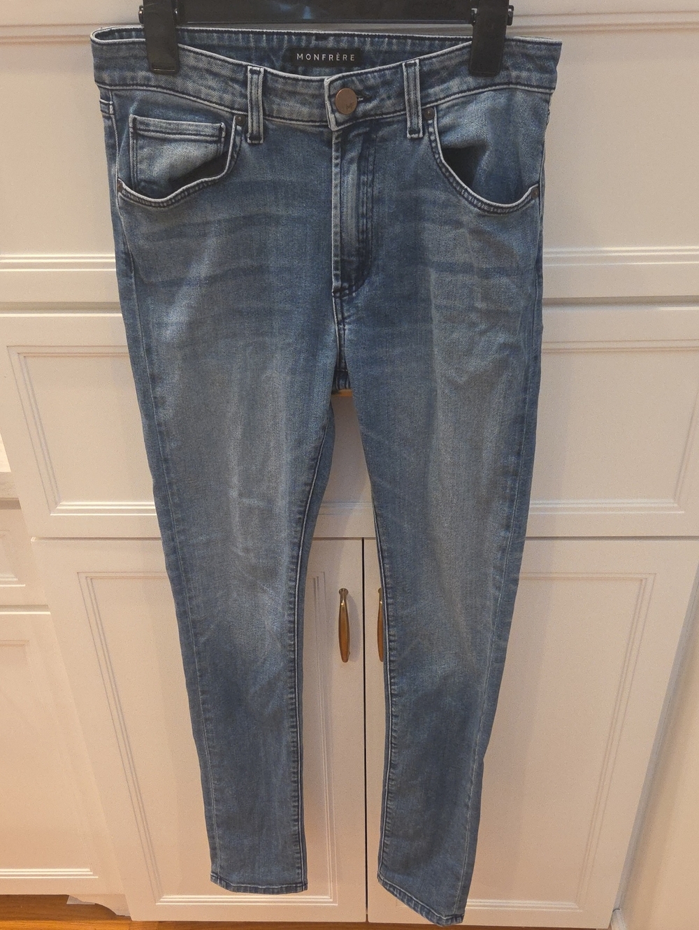 Monfrère Men's Greyson Skinny Jeans in Florence Medium Wash Japanese Denim 32x32